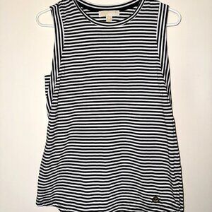MK Michael Kors IVY Blouse/Sleeveless Shirt white with black stripes size medium